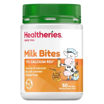 Healtheries 贺寿利牛奶咬咬片 咀嚼片 天然奶片 蜂蜜味 50粒装 190克